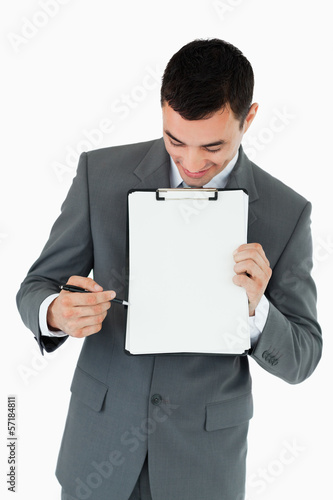 Photo: Businessman explaining his notes Businessman explaining his notes