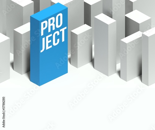 Illustration: 3d project conceptual model of city with distinctive skyscraper 3d project conceptual model of city with distinctive skyscraper