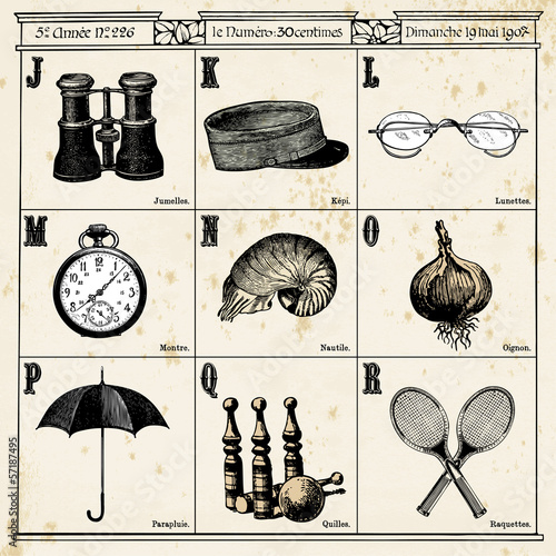 Vector: French Alphabet N°2 French Alphabet N°2