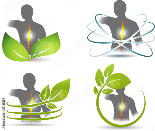 Vector: Human spine, vertebral column health care design Human spine, vertebral column health care design