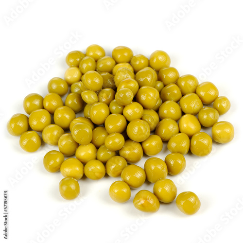 Photo: Canned Green Peas Isolated on White Background Canned Green Peas Isolated on White Background