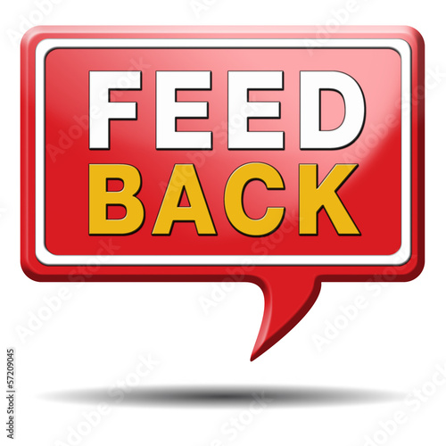 Illustration: feed back icon feed back icon
