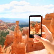 Smart phone camera taking photo, Bryce Canyon Smart phone camera taking photo, Bryce Canyon