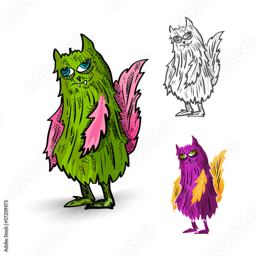 Vector: Halloween Monsters spooky isolated creatures set. Halloween Monsters spooky isolated creatures set.