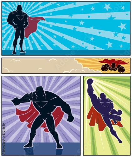 Vector: Superhero Banners Superhero Banners