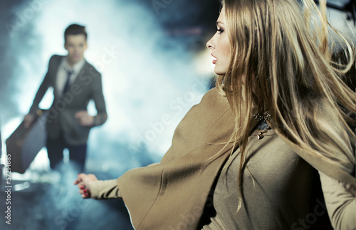 Photo: Scene of breaking up of two lovers Scene of breaking up of two lovers