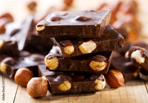 Photo: chocolate with hazelnuts chocolate with hazelnuts