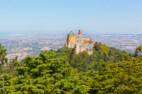 Photo: Aerial view of Palace da Pena. Sintra, Lisbon. Portugal Aerial view of Palace da Pena. Sintra, Lisbon. Portugal