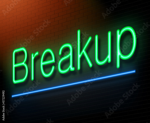 Illustration: Breakup concept. Breakup concept.