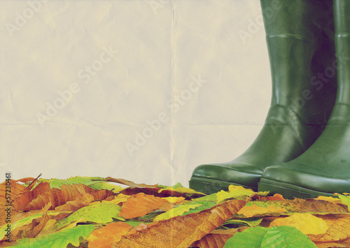 Photo: paper boots leaves paper boots leaves