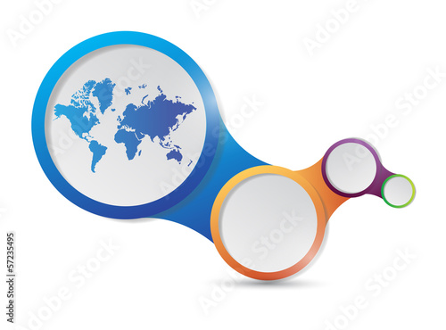 Illustration: world map and links illustration design world map and links illustration design