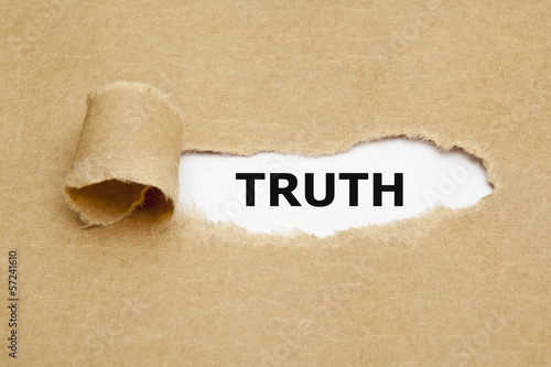 Photo: Truth Torn Paper Truth Torn Paper