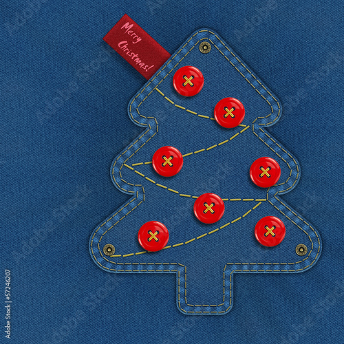 Illustration: Denim Christmas tree Denim Christmas tree