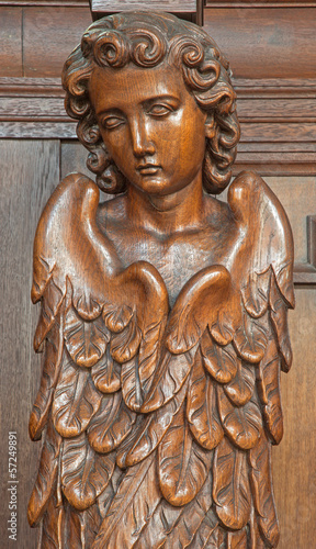 Photo: Antwerp - Carved cherub in Saint Willibrordus church Antwerp - Carved cherub in Saint Willibrordus church