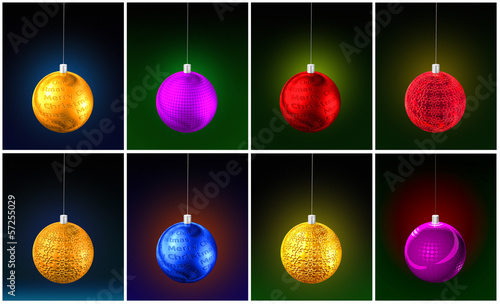 Illustration: Set of Christmas Balls Set of Christmas Balls