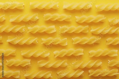 Photo: Raw fusilli pasta texture Raw fusilli pasta texture