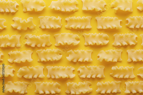 Photo: Raw mafalda pasta texture Raw mafalda pasta texture