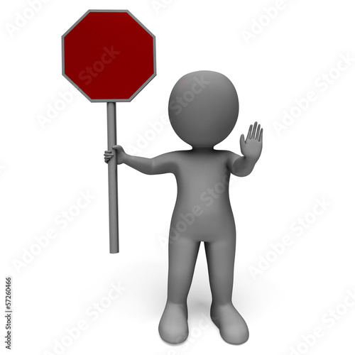 Illustration: Stop Sign Shows Danger Warning Stop Sign Shows Danger Warning
