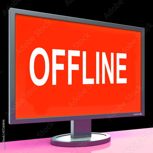 Illustration: Offline Screen Shows Internet Communication Status Disconnected Offline Screen Shows Internet Communication Status Disconnected