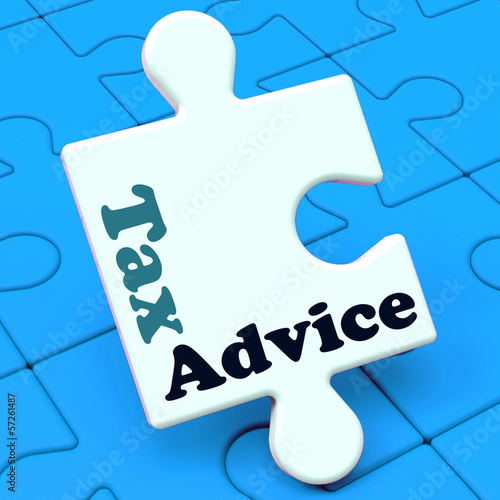 Illustration: Tax Advice Puzzle Shows Taxation Irs Help Tax Advice Puzzle Shows Taxation Irs Help