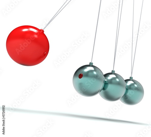 Illustration: Newton Cradle Showing Energy And Action Newton Cradle Showing Energy And Action