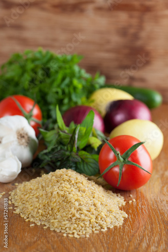 Photo: Tabbouleh ingredients Tabbouleh ingredients