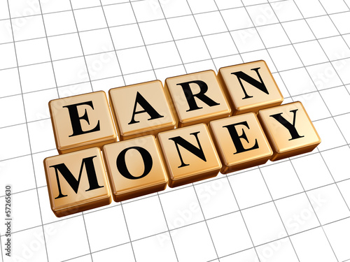 Illustration: earn money in golden cubes earn money in golden cubes