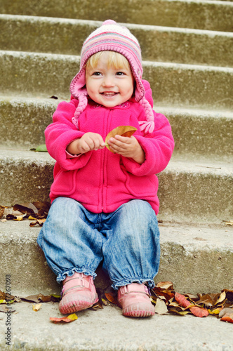 Photo: toddler in fall toddler in fall