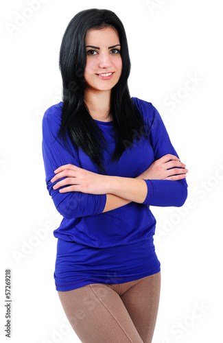 Photo: Isolated casual woman Isolated casual woman