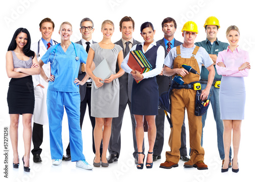 Photo: Group of professional workers. Group of professional workers.