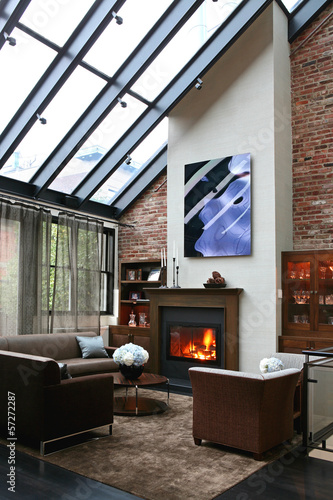 Photo: Modern living room and dining room Modern living room and dining room