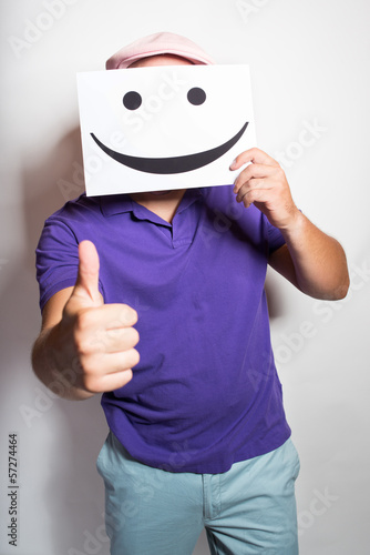 Photo: man showing thumbs up man showing thumbs up