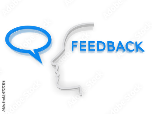 Illustration: Feedback Head with Speech Bubble Feedback Head with Speech Bubble