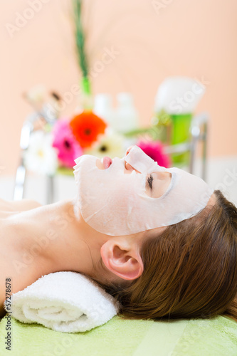 Photo: Wellness - woman getting face mask in spa Wellness - woman getting face mask in spa