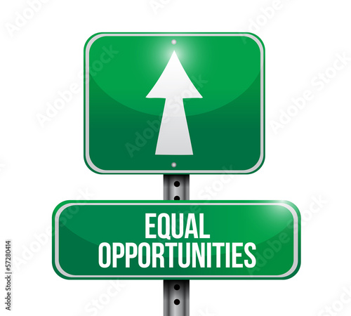 Illustration: equal opportunities road sign illustrations design equal opportunities road sign illustrations design
