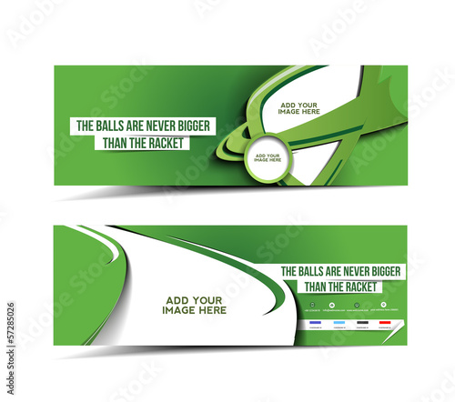 Vector: Golf Tournament Web Banner, Header Layout Template. Golf Tournament Web Banner, Header Layout Template.