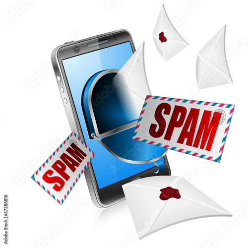 Vector: E-Mail with Spam Concept E-Mail with Spam Concept