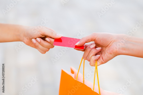 Photo: Paying With Card After Shopping Paying With Card After Shopping