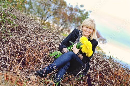 Photo: happy middle aged woman happy middle aged woman