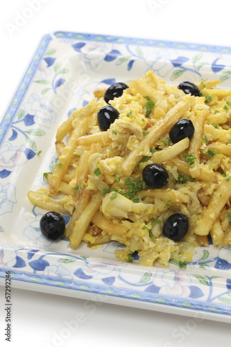 Photo: bacalhau a bras, portuguese cuisine bacalhau a bras, portuguese cuisine