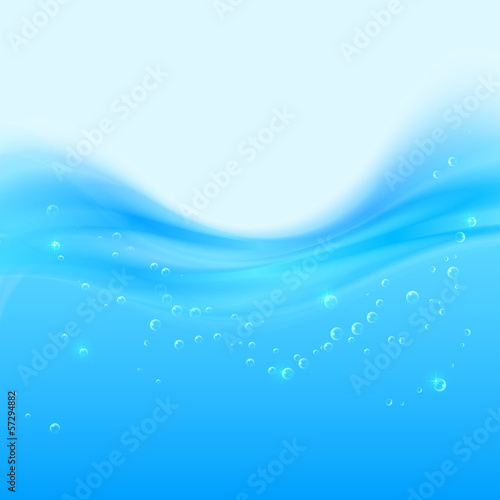 Vector: Blue realistic water smooth shining background Blue realistic water smooth shining background