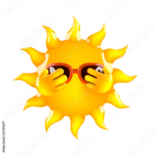 Illustration: Sun peeps out Sun peeps out
