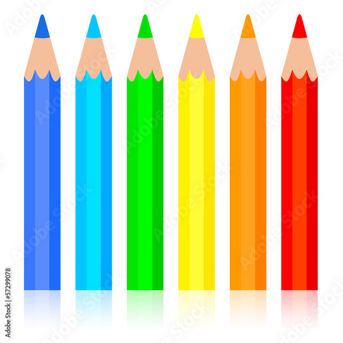 Vector: Set of colored pencil, vector illustration. Set of colored pencil, vector illustration.