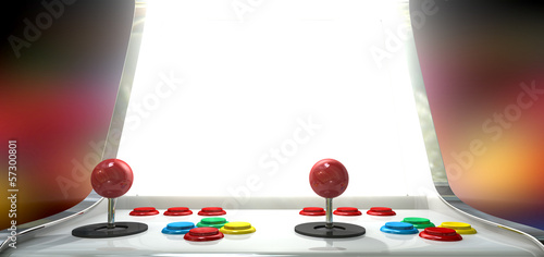Illustration: Arcade Game With Illuminated Screen Arcade Game With Illuminated Screen