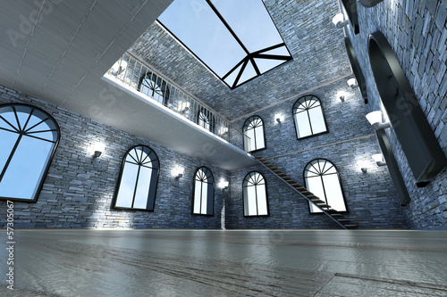 Illustration: Loft Interior.. Loft Interior..
