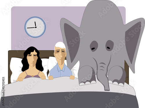 Vector: Impotence is like an elephant in the bedroom Impotence is like an elephant in the bedroom