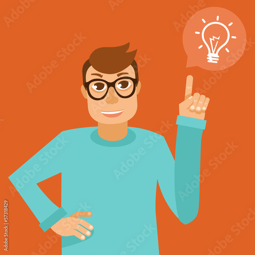Vector: Vector character in flat style Vector character in flat style