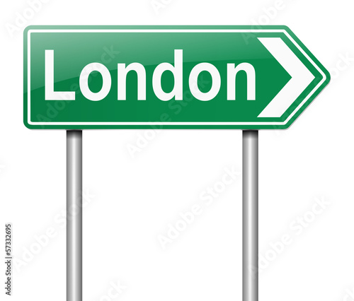 Illustration: London sign. London sign.