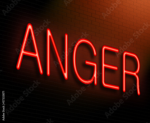 Illustration: Anger concept. Anger concept.