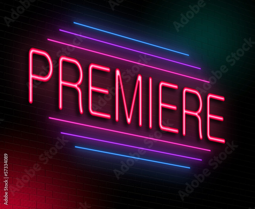 Illustration: Premiere concept. Premiere concept.
